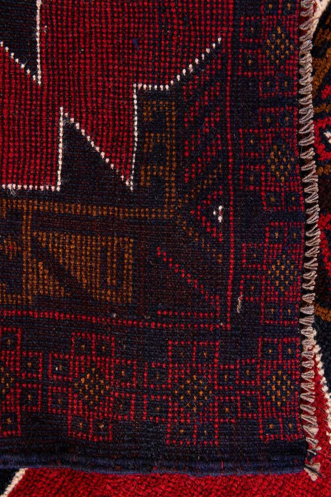 3' x 4' 6 Hand Knotted Balouch Persian Wool Rug