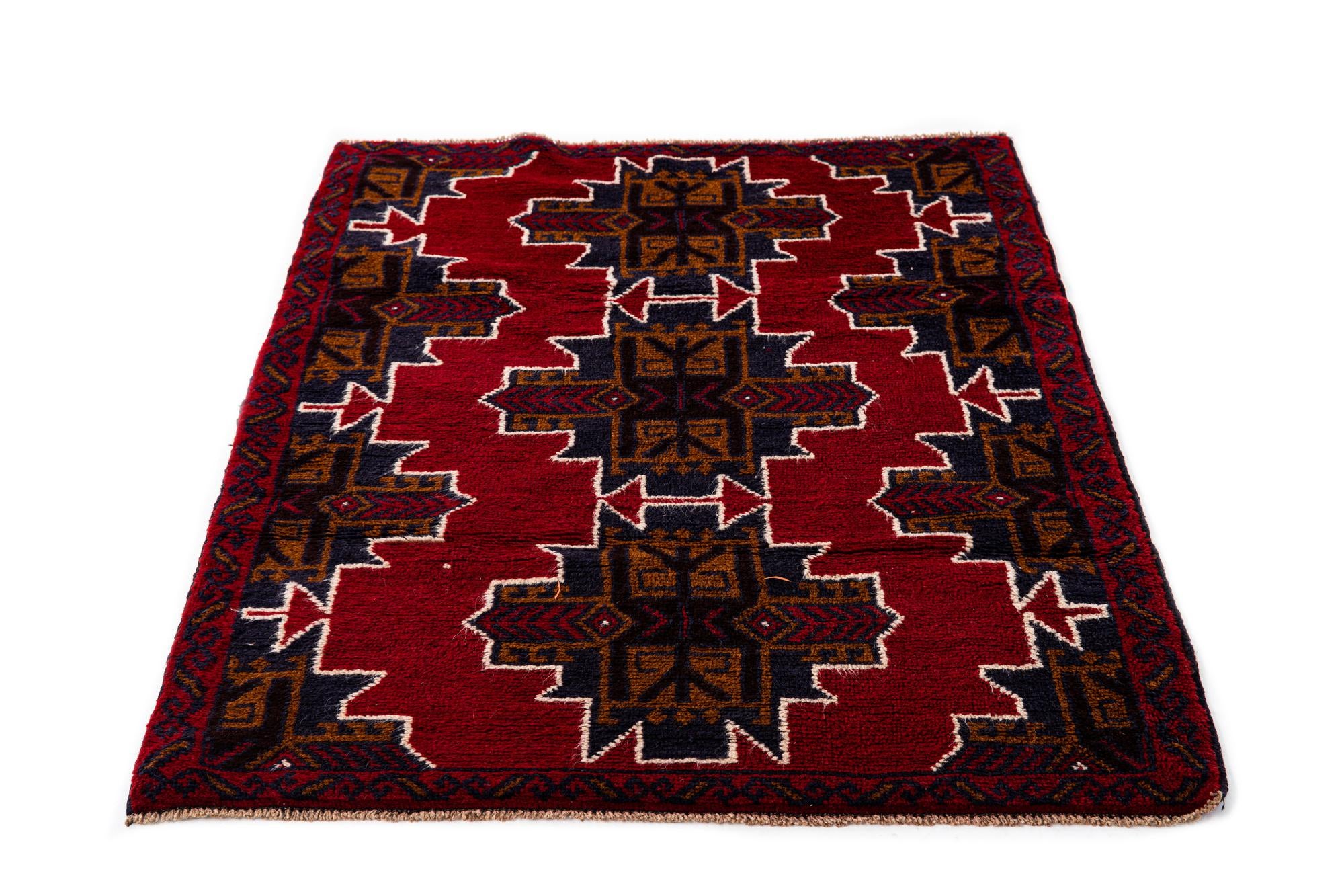 90cm x 135cm Hand Knotted Balouch Persian Wool Rug