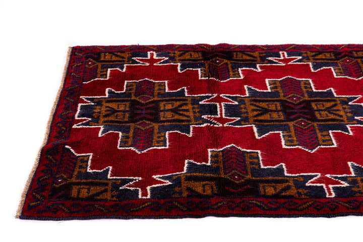 90cm x 135cm Hand Knotted Balouch Persian Wool Rug