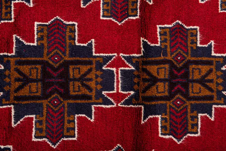 3' x 4' 5 Hand Knotted Balouch Persian Wool Rug