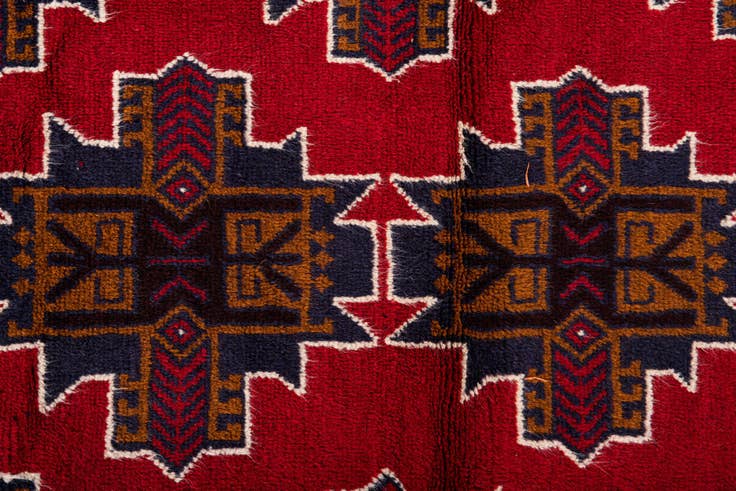 Detail image of 3' x 4' 5 Hand Knotted Balouch Persian Wool Rug