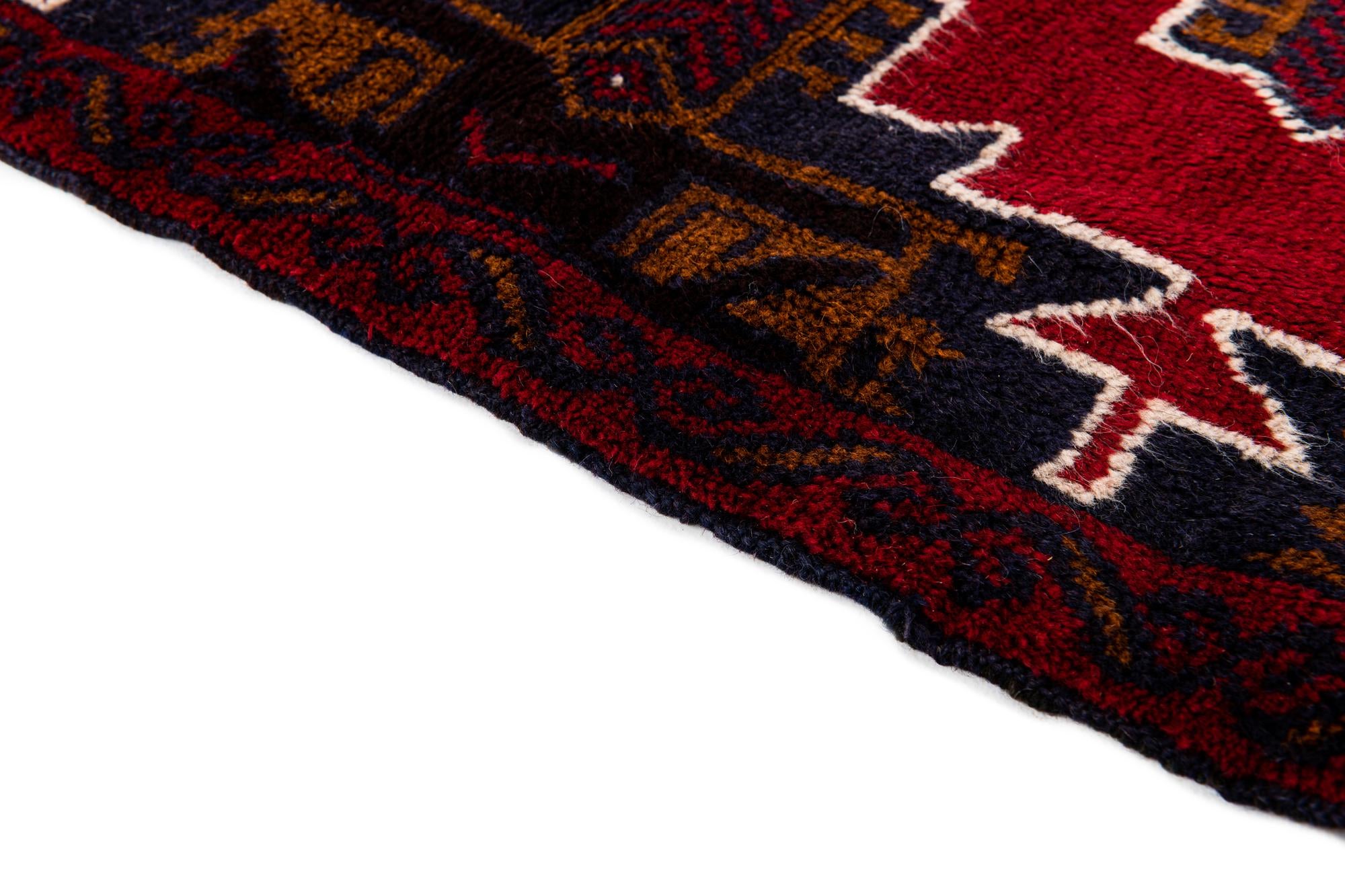 90cm x 135cm Hand Knotted Balouch Persian Wool Rug