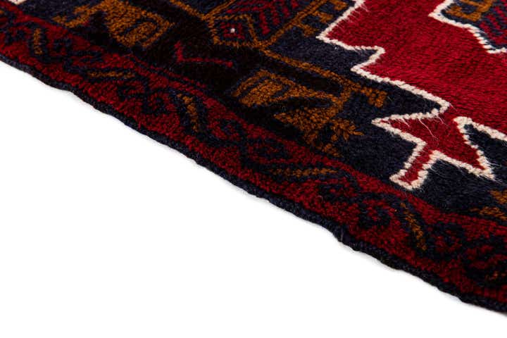 3' x 4' 5 Hand Knotted Balouch Persian Wool Rug