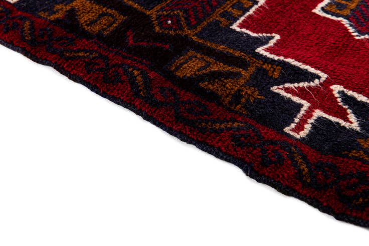 Detail image of 90cm x 135cm Hand Knotted Balouch Persian Wool Rug