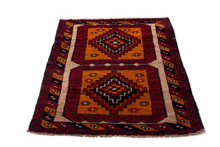2' 8 x 4' 9 Hand Knotted Balouch Persian Wool Rug