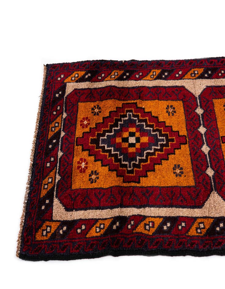 Detail image of 2' 8 x 4' 9  Hand Knotted Balouch Persian Wool Rug