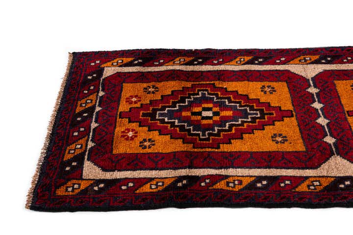 2' 8 x 4' 9 Hand Knotted Balouch Persian Wool Rug