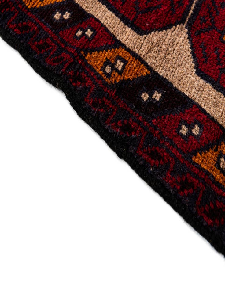 Detail image of 2' 8 x 4' 9  Hand Knotted Balouch Persian Wool Rug