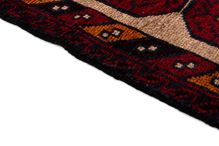 Detail image of 2' 8 x 4' 9 Hand Knotted Balouch Persian Wool Rug