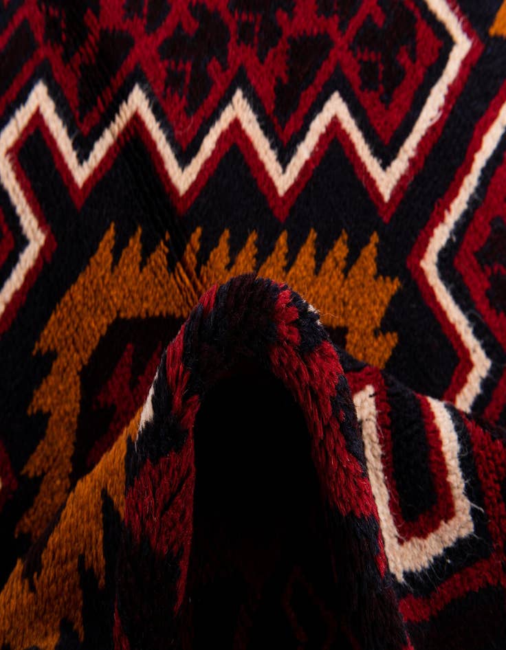 Detail image of 2' 10 x 4' 10  Hand Knotted Balouch Persian Wool Rug