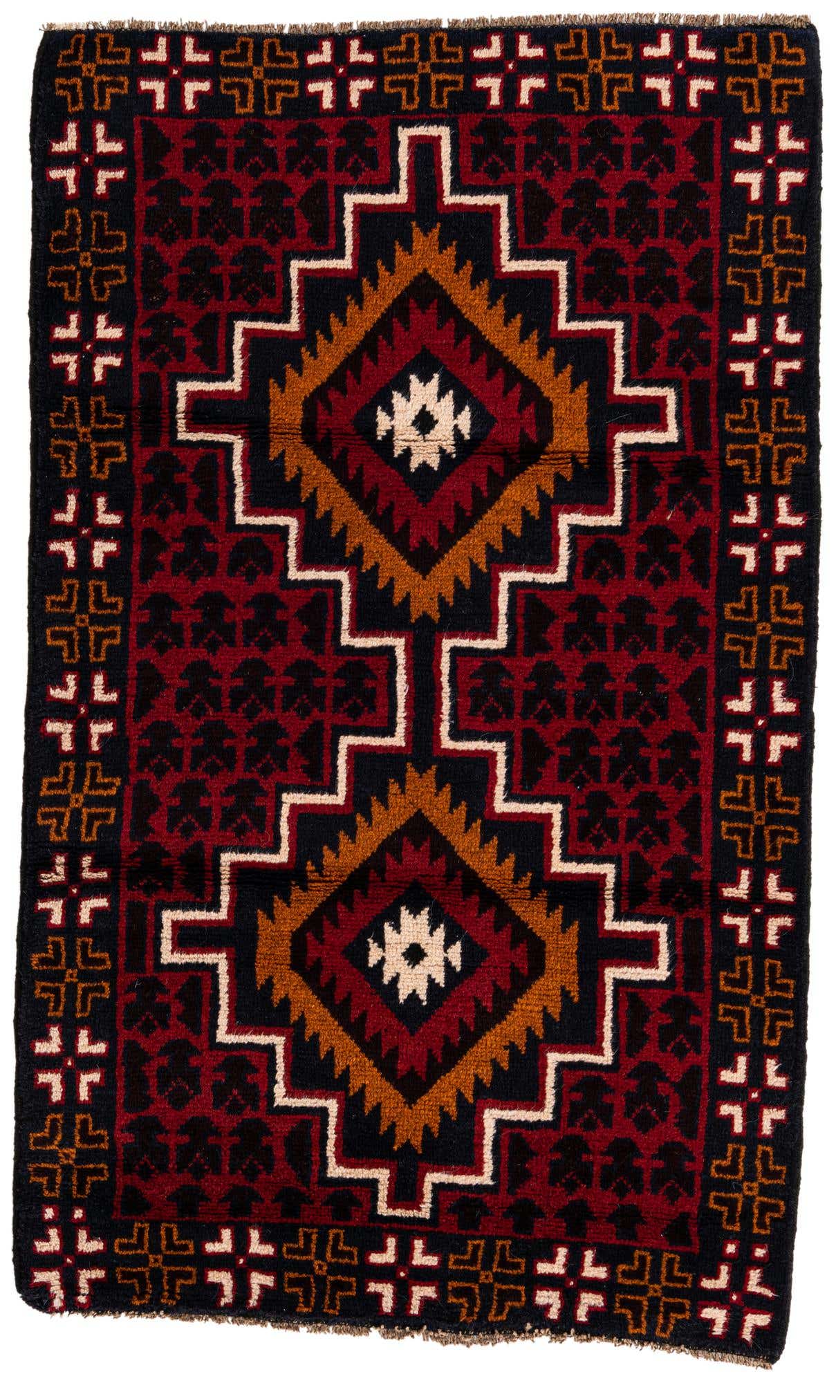 2' 10 x 4' 10 Hand Knotted Balouch Persian Wool Rug