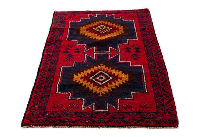 2' 10 x 4' 10 Hand Knotted Balouch Persian Wool Rug