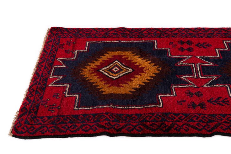 Detail image of 2' 10 x 4' 10 Hand Knotted Balouch Persian Wool Rug
