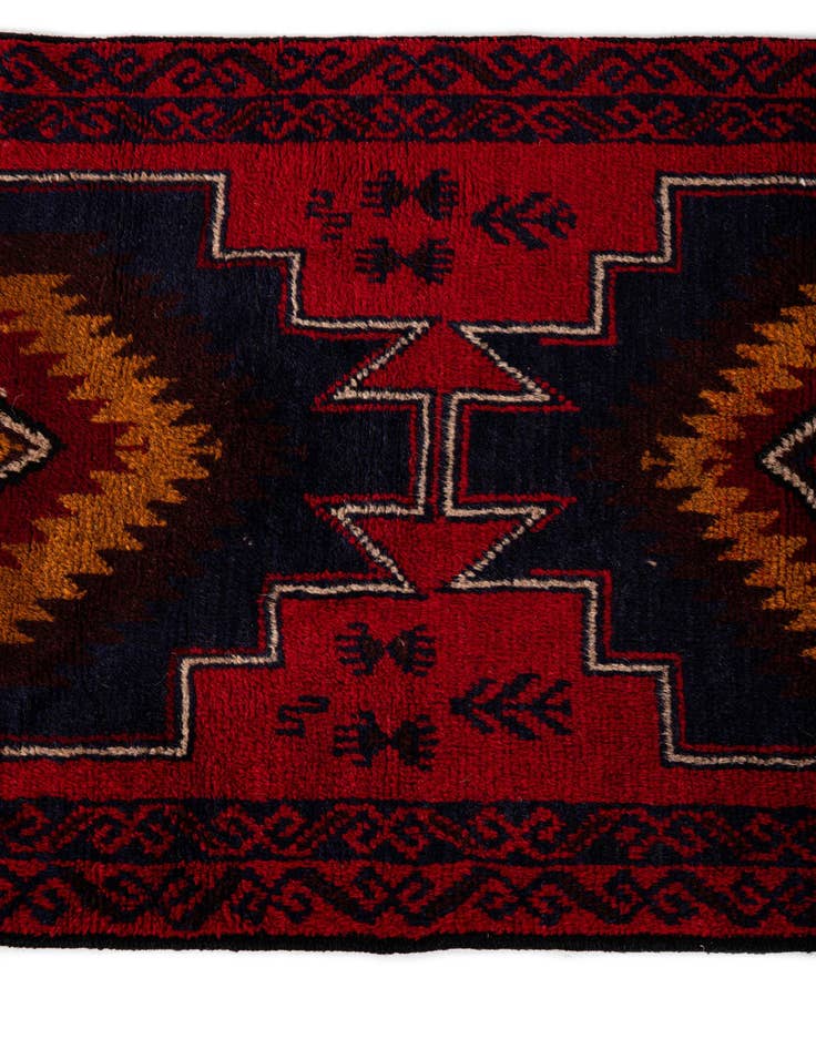 Detail image of 2' 10 x 4' 10  Hand Knotted Balouch Persian Wool Rug