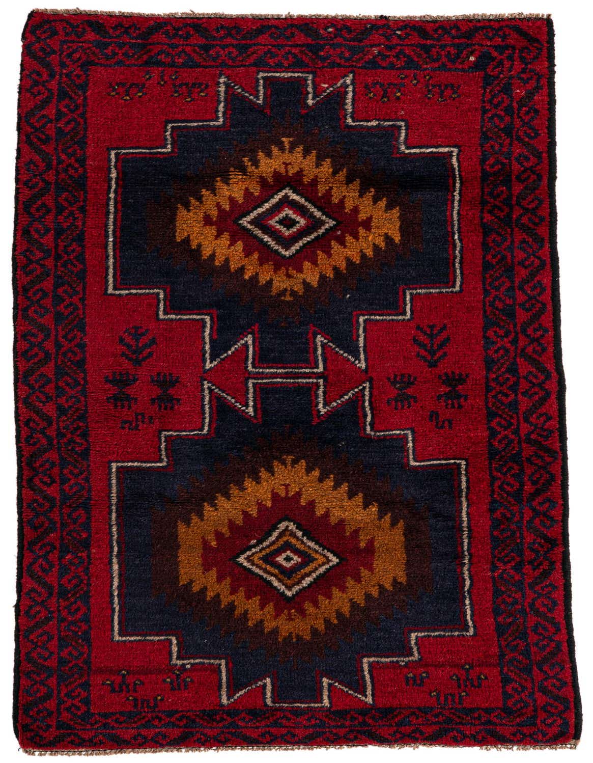 2' 10 x 4' 10 Hand Knotted Balouch Persian Wool Rug