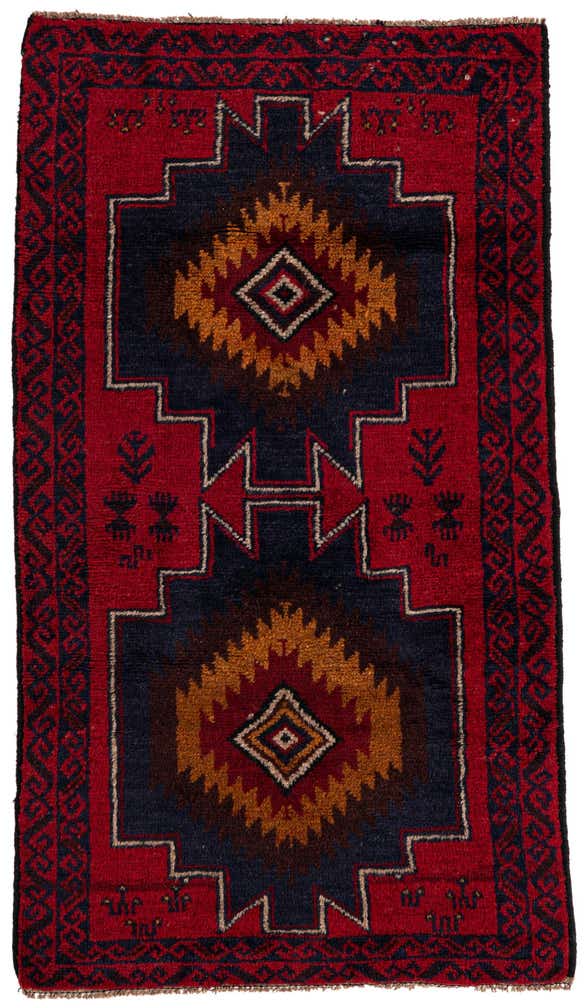 2' 10 x 4' 10 Hand Knotted Balouch Persian Wool Rug