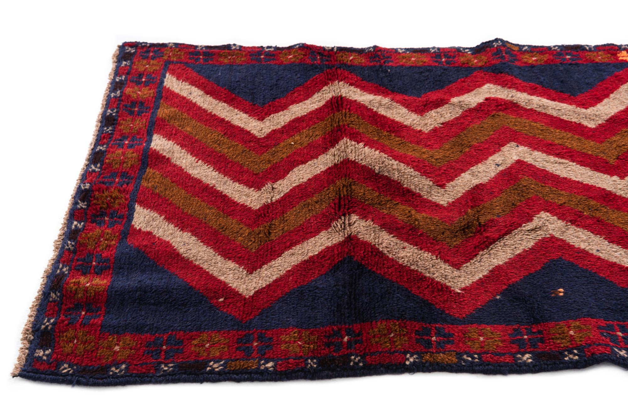2' 9 x 4' 7 Hand Knotted Balouch Persian Wool Rug