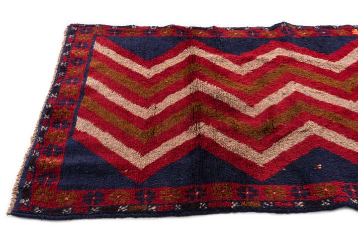 2' 9 x 4' 7 Hand Knotted Balouch Persian Wool Rug