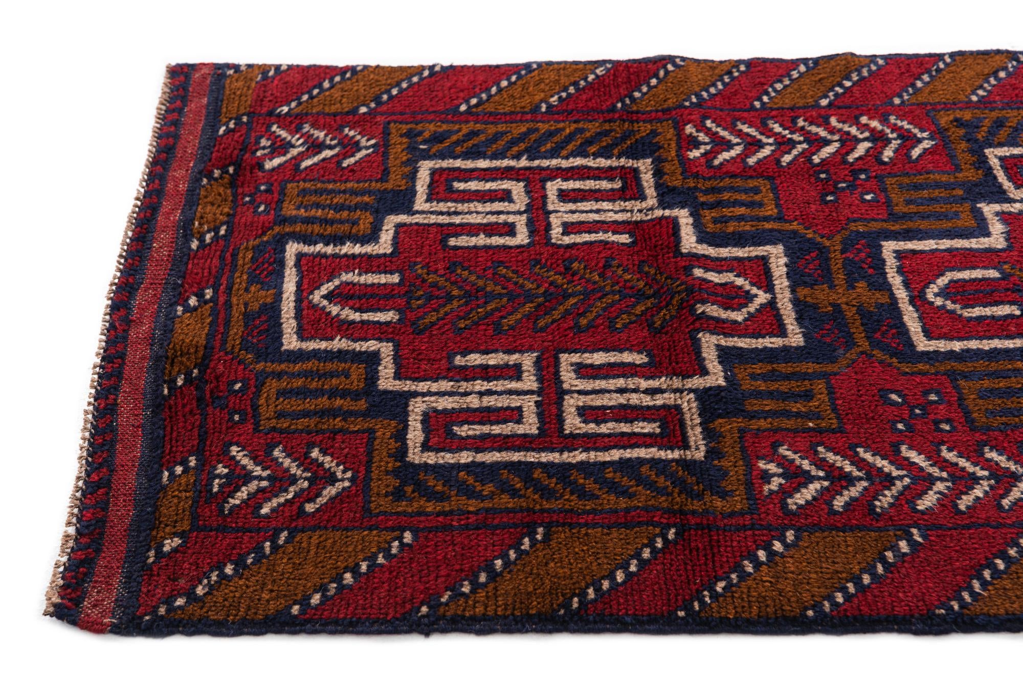 2' 9 x 4' 7 Hand Knotted Balouch Persian Wool Rug