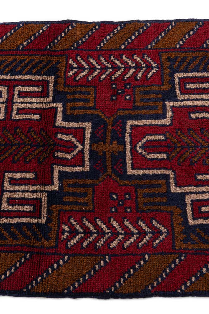 2' 9 x 4' 7 Hand Knotted Balouch Persian Wool Rug