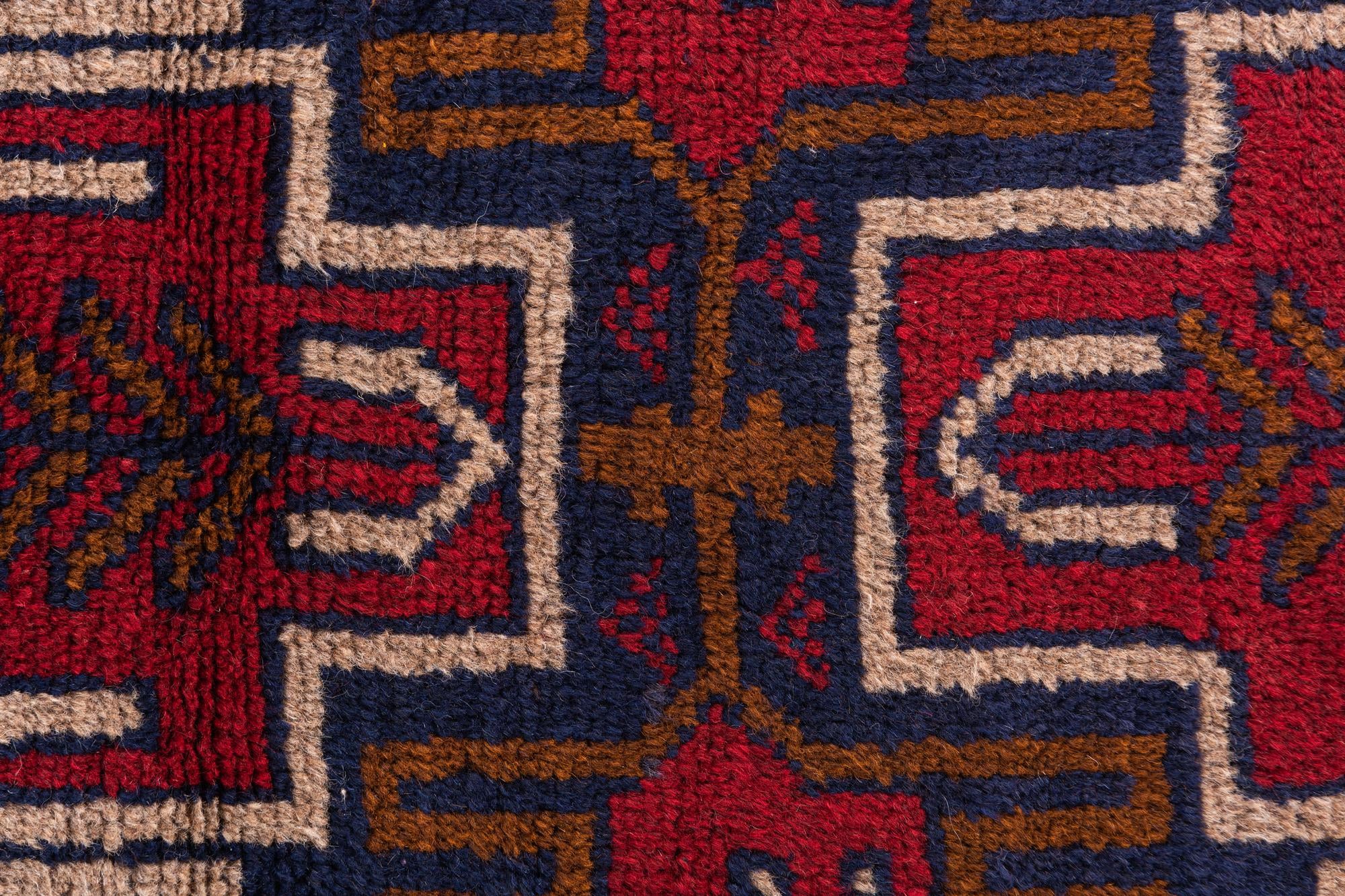 2' 9 x 4' 7 Hand Knotted Balouch Persian Wool Rug