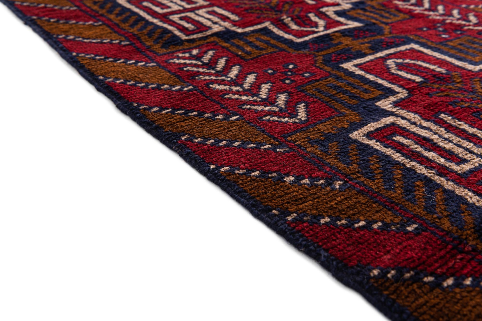 2' 9 x 4' 7 Hand Knotted Balouch Persian Wool Rug