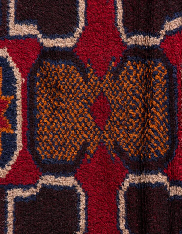 Detail image of 2' 9 x 4' 9  Hand Knotted Balouch Persian Wool Rug