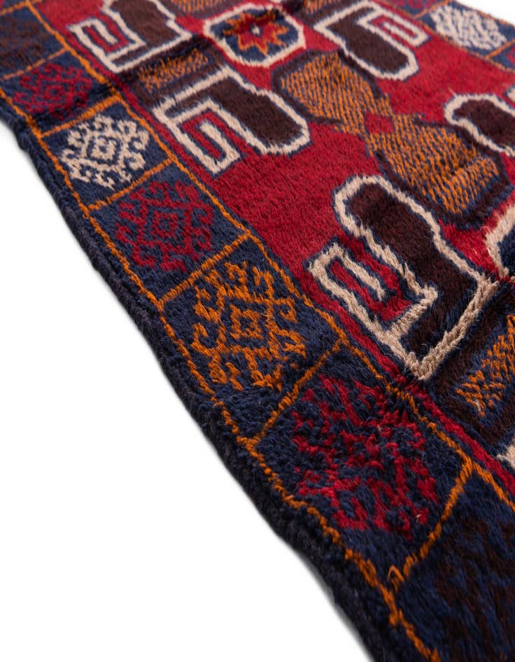 Detail image of 2' 9 x 4' 9  Hand Knotted Balouch Persian Wool Rug