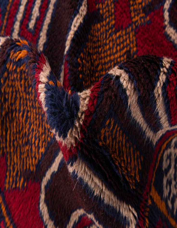 Detail image of 2' 9 x 4' 9  Hand Knotted Balouch Persian Wool Rug