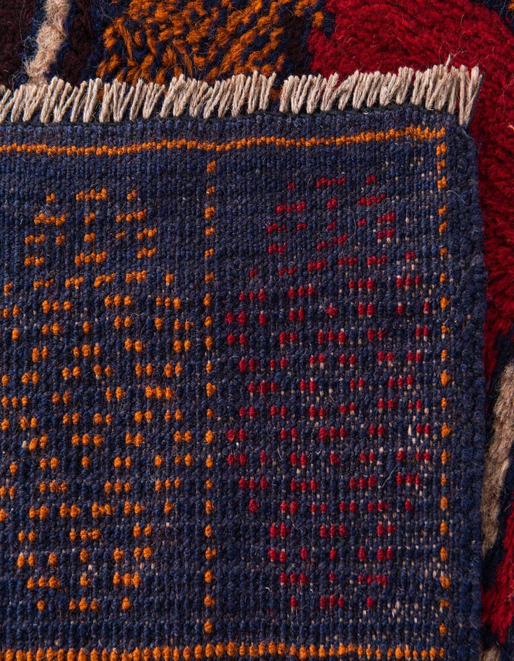 Detail image of 2' 9 x 4' 9  Hand Knotted Balouch Persian Wool Rug