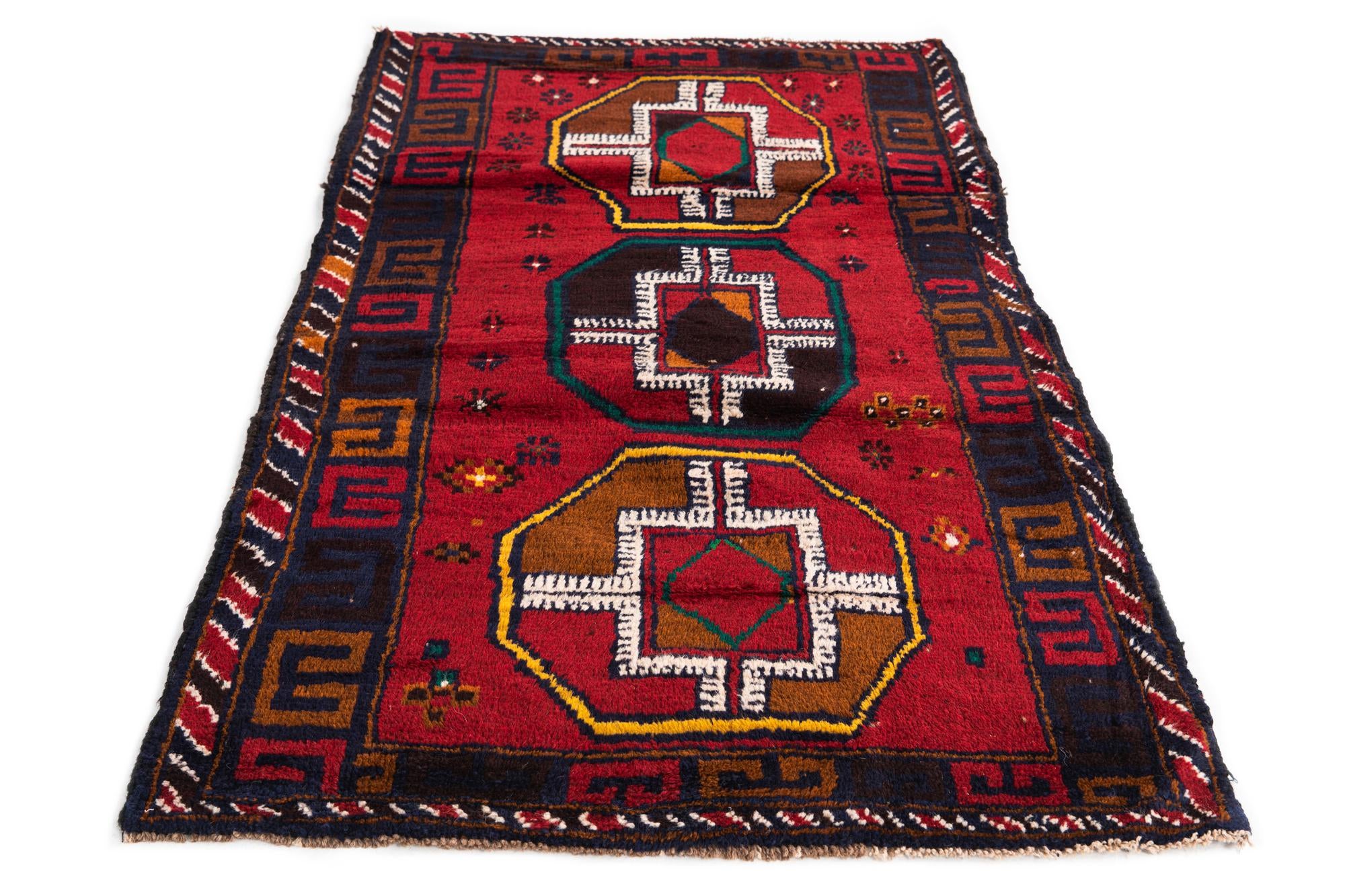 2' 9 x 4' 10 Hand Knotted Balouch Persian Wool Rug