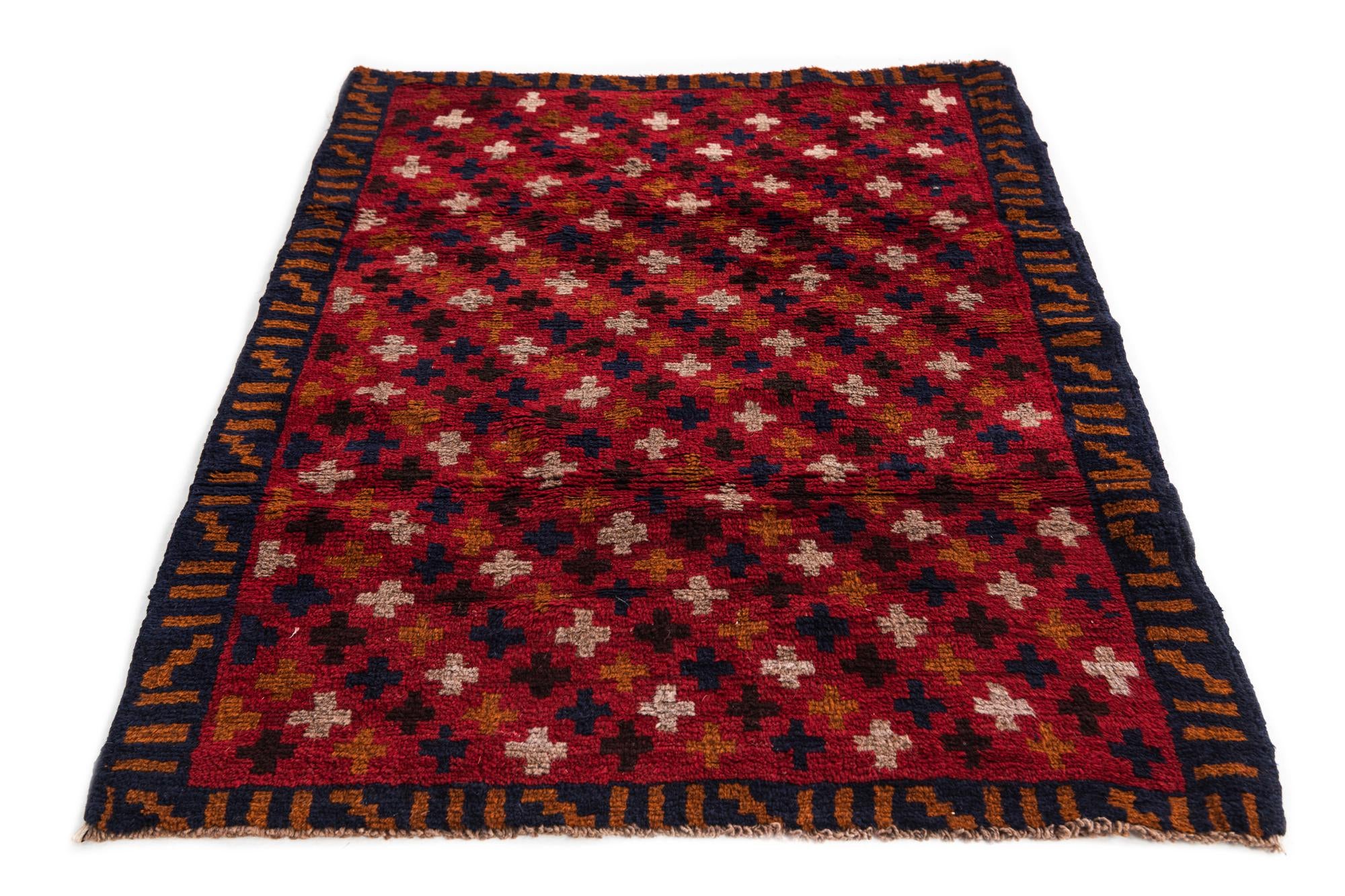3' x 4' 5 Hand Knotted Balouch Persian Wool Rug