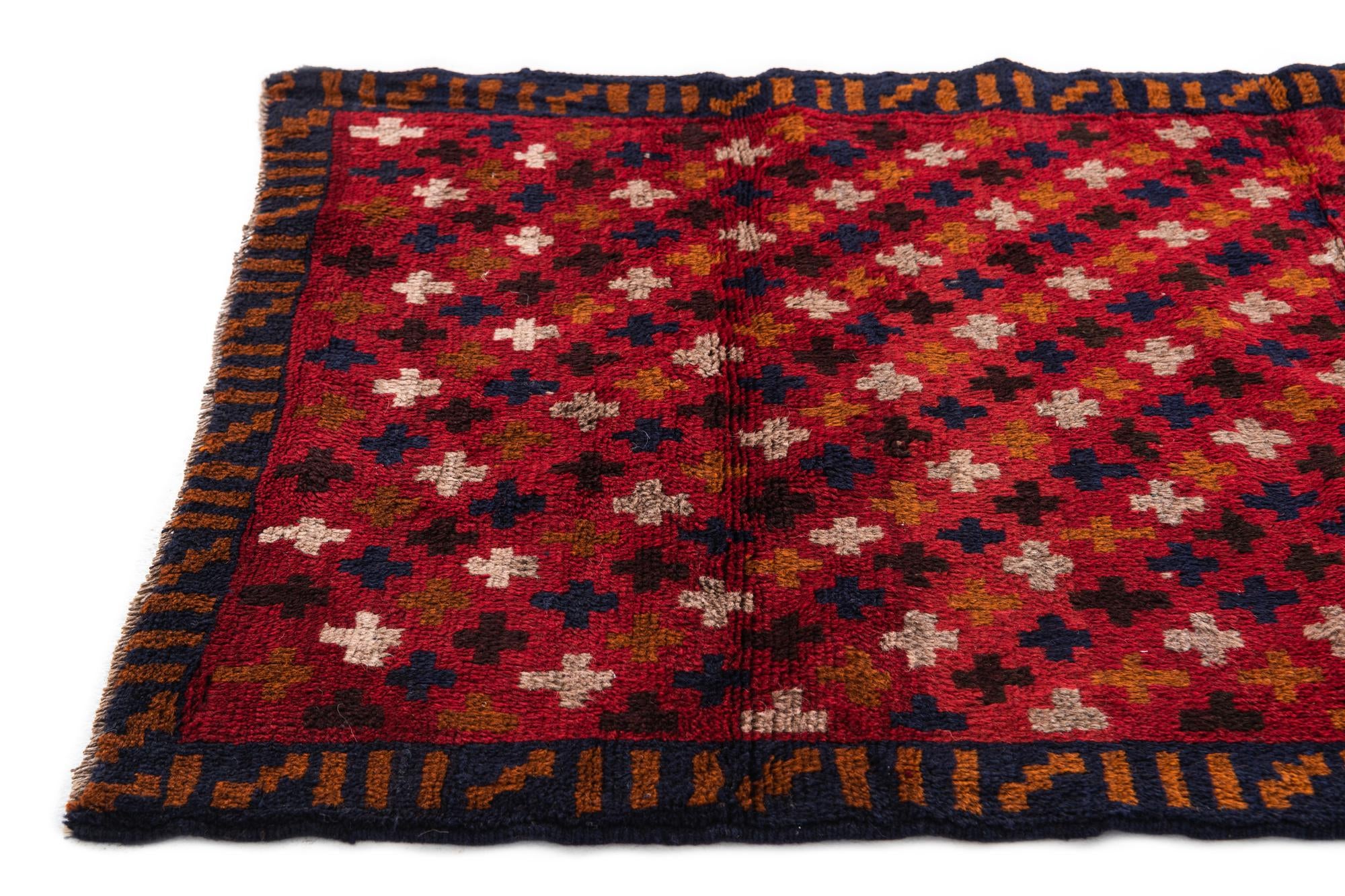 3' x 4' 5 Hand Knotted Balouch Persian Wool Rug