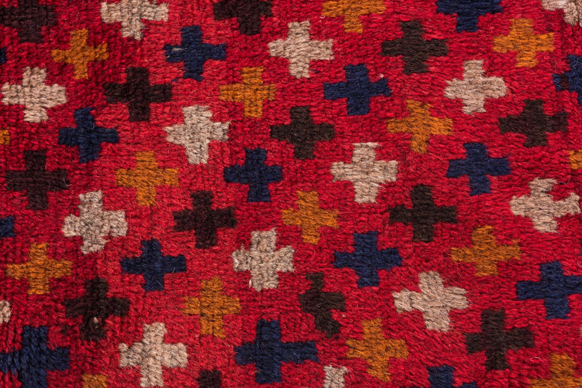3' x 4' 5 Hand Knotted Balouch Persian Wool Rug