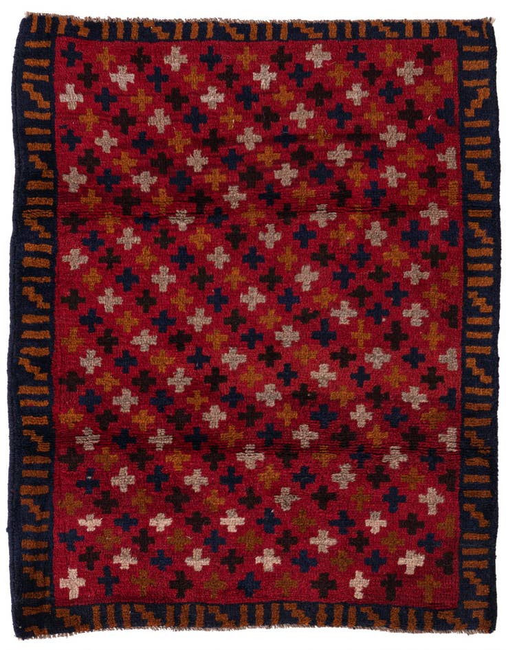Detail image of 3' x 4' 5 Hand Knotted Balouch Persian Wool Rug