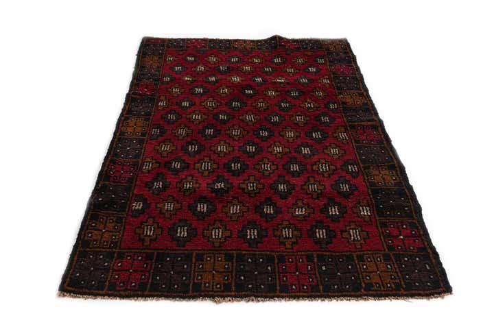2' 10 x 4' 6 Hand Knotted Balouch Persian Wool Rug
