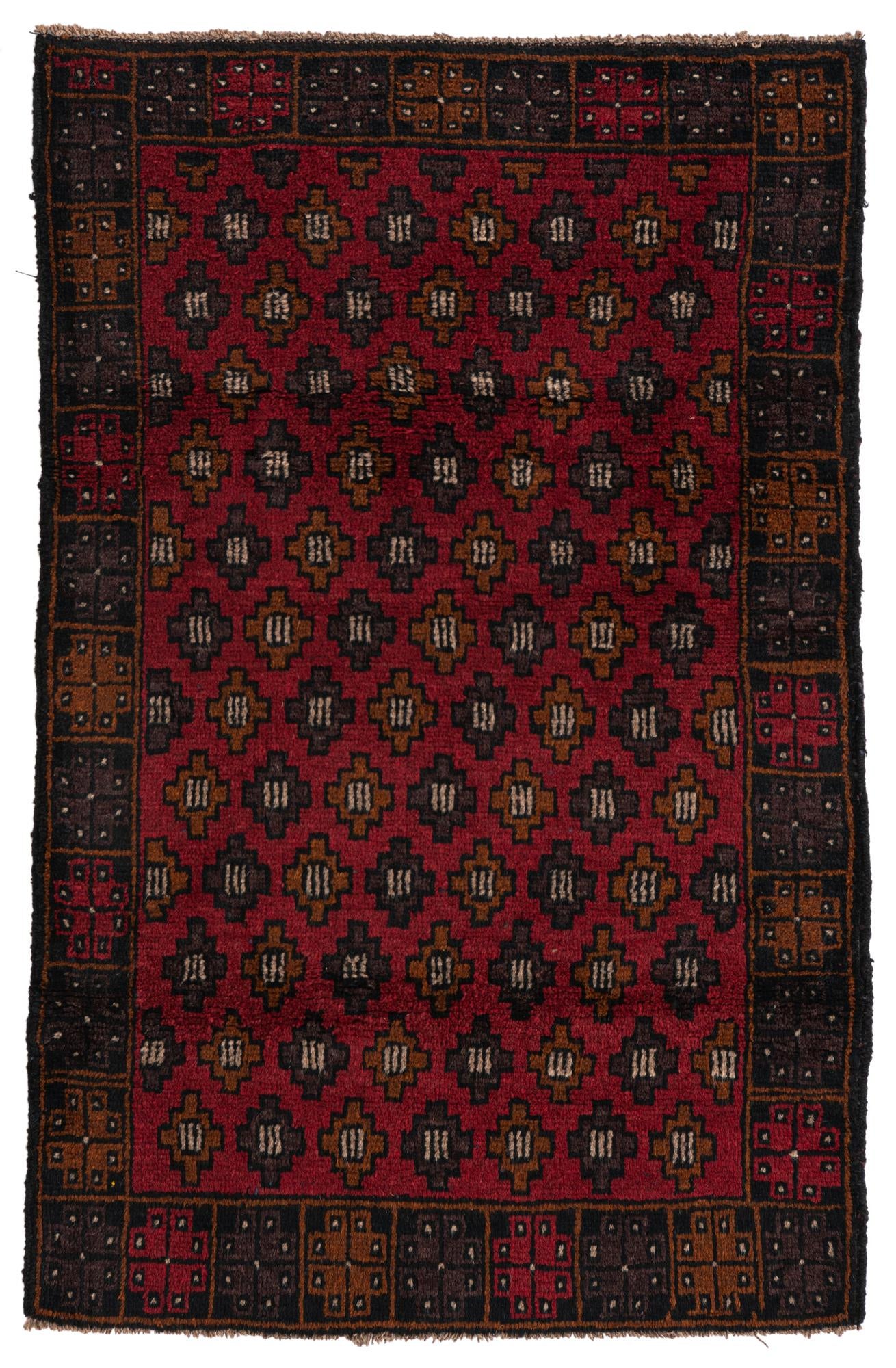 2' 10 x 4' 6 Hand Knotted Balouch Persian Wool Rug