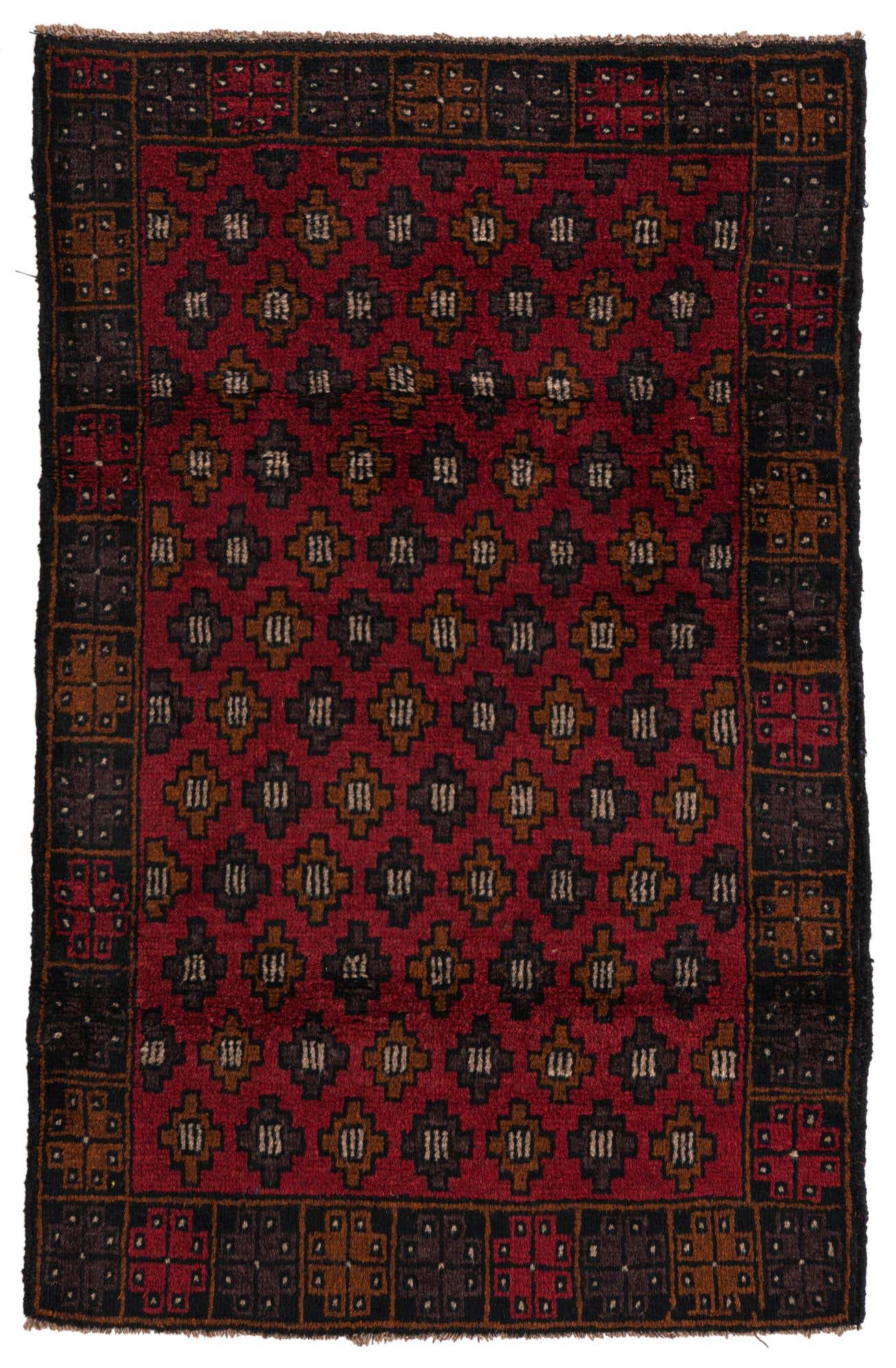 2' 10 x 4' 6 Hand Knotted Balouch Persian Wool Rug