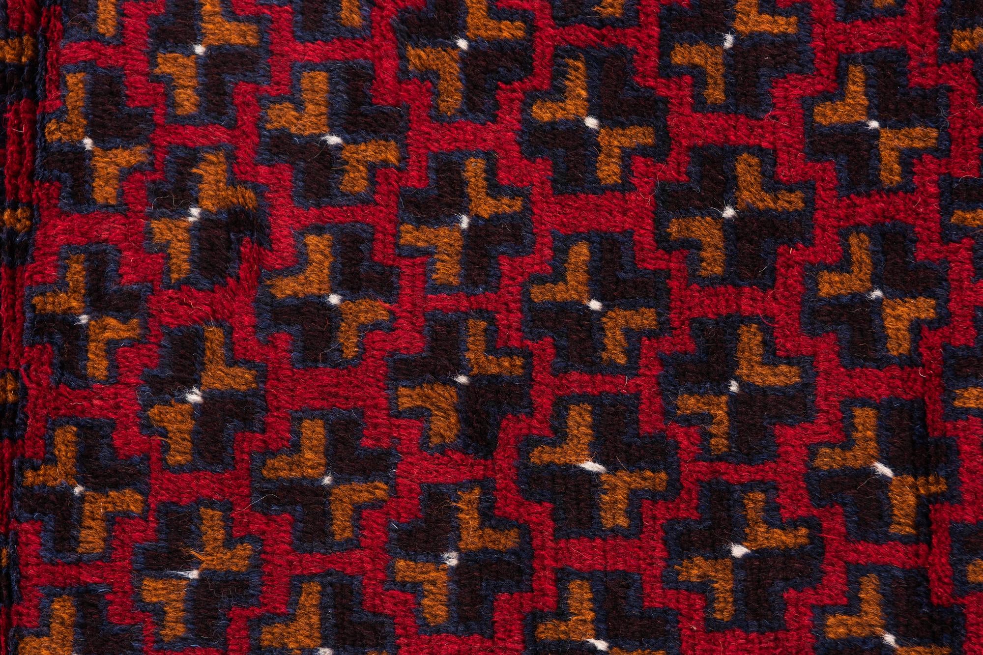 2' 10 x 4' 5 Hand Knotted Balouch Persian Wool Rug