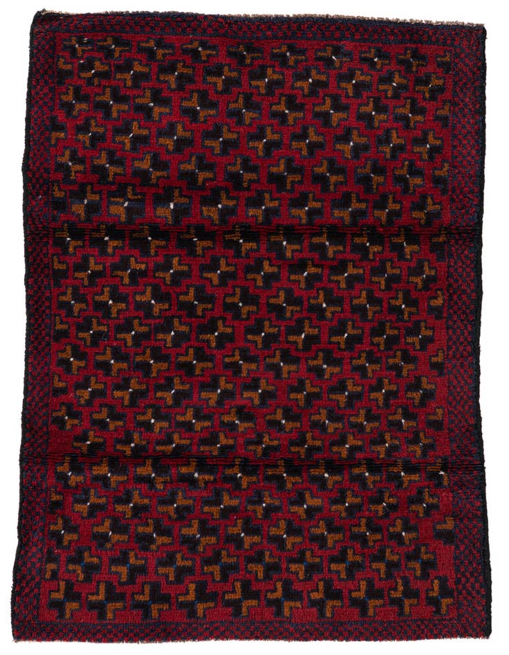 Detail image of 2' 10 x 4' 5 Hand Knotted Balouch Persian Wool Rug