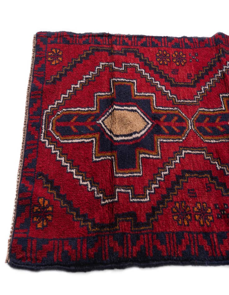 Detail image of 2' 9 x 4' 8  Hand Knotted Balouch Persian Wool Rug