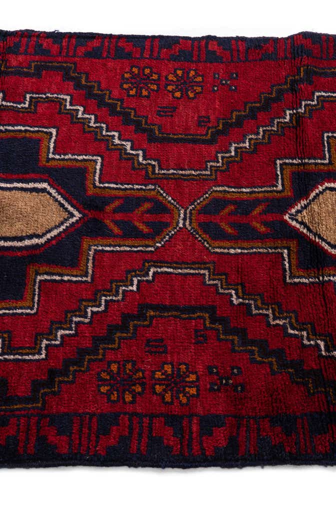 2' 9 x 4' 8 Hand Knotted Balouch Persian Wool Rug