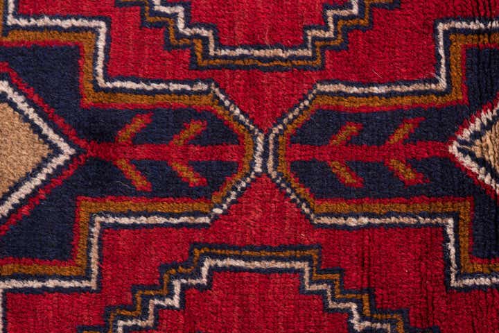 2' 9 x 4' 8 Hand Knotted Balouch Persian Wool Rug