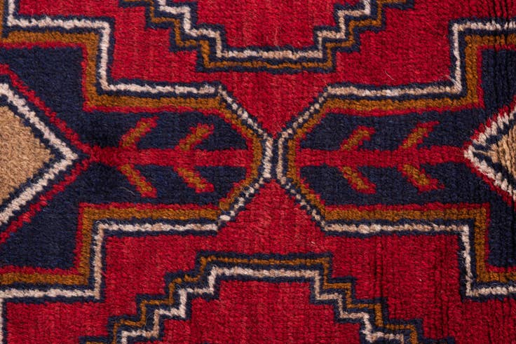 Detail image of 2' 9 x 4' 8 Hand Knotted Balouch Persian Wool Rug