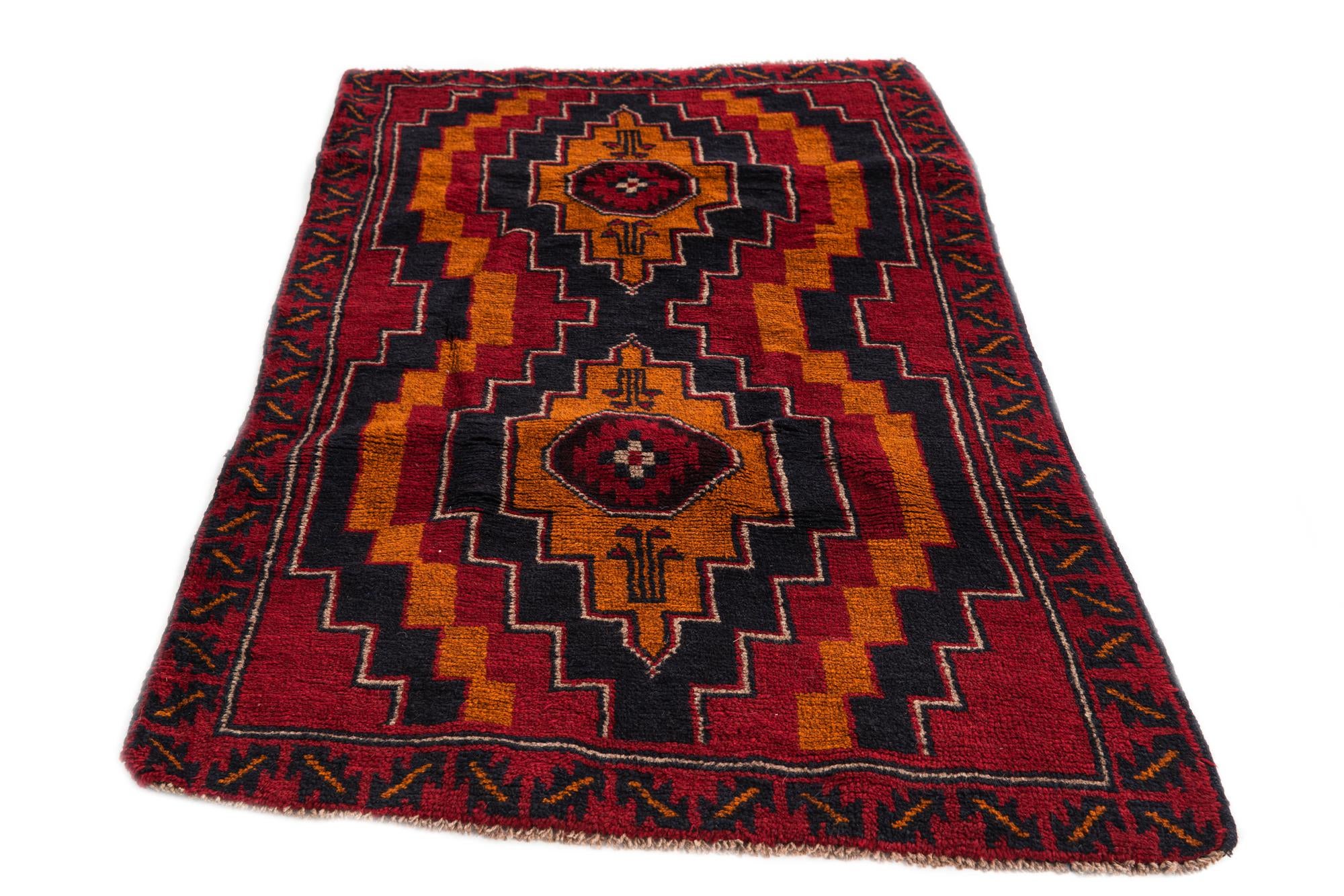 2' 10 x 4' 9 Hand Knotted Balouch Persian Wool Rug