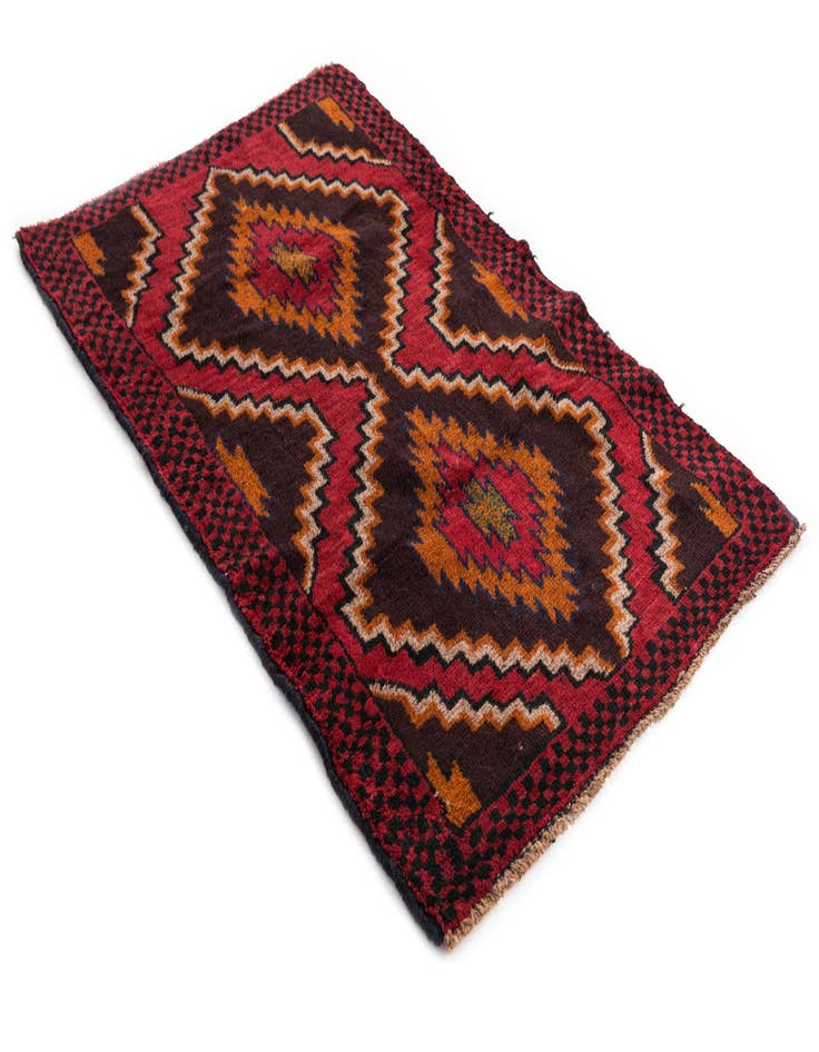 Detail image of 2' 10 x 4' 7  Hand Knotted Balouch Persian Wool Rug