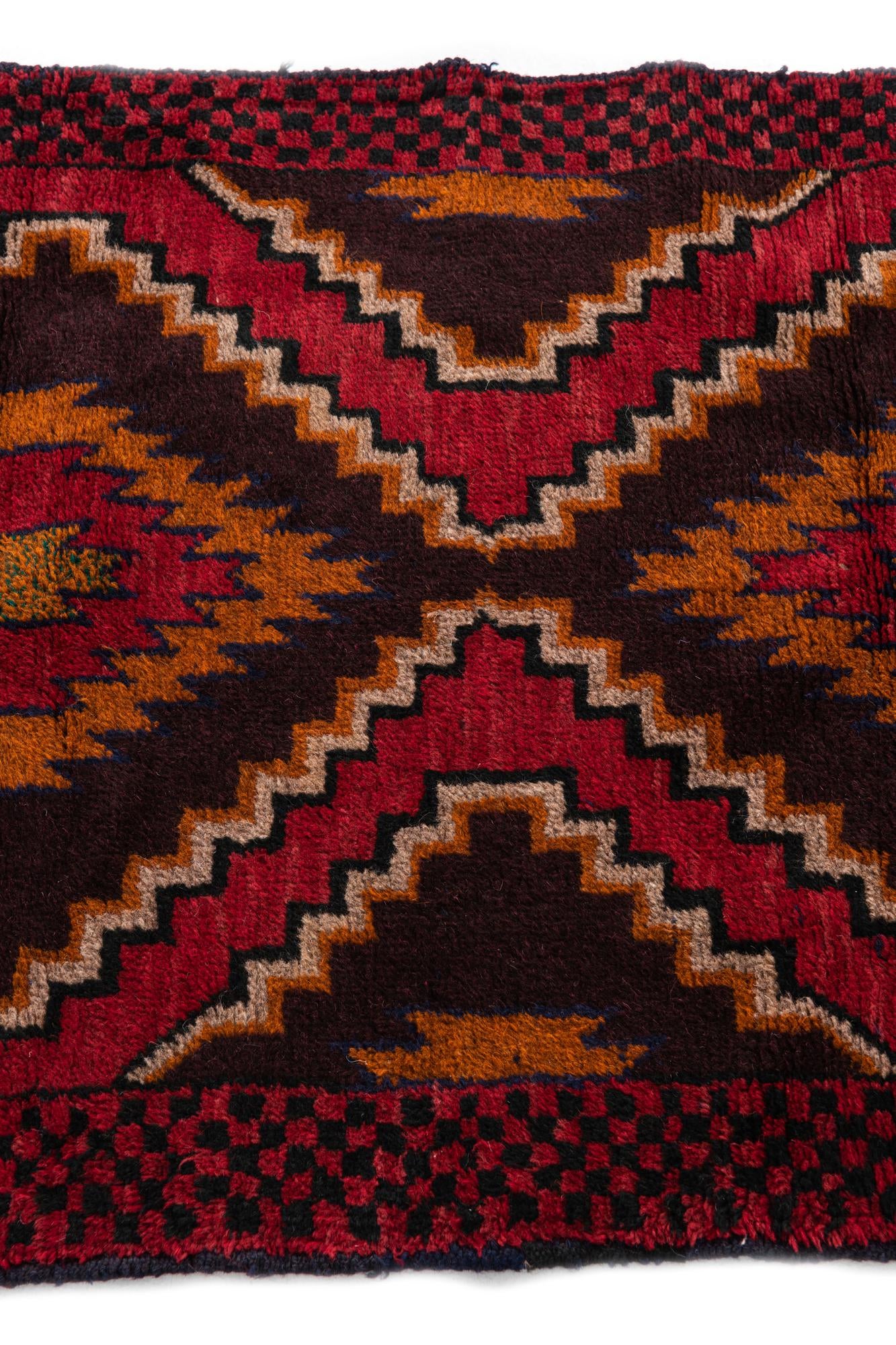 2' 10 x 4' 7 Hand Knotted Balouch Persian Wool Rug