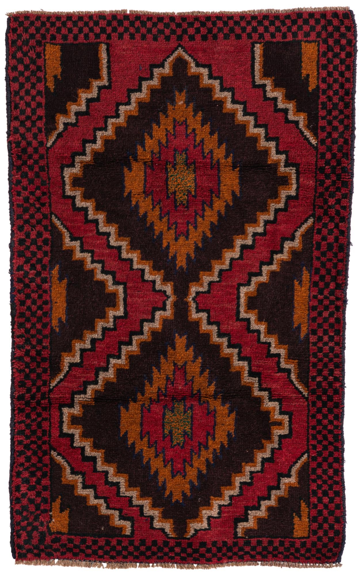 2' 10 x 4' 7 Hand Knotted Balouch Persian Wool Rug