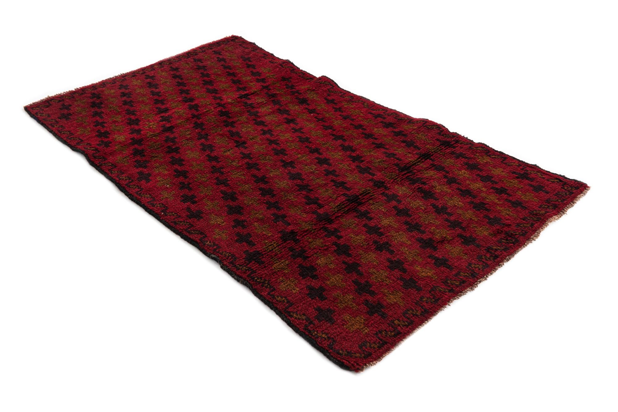2' 9 x 4' 8 Hand Knotted Balouch Persian Wool Rug