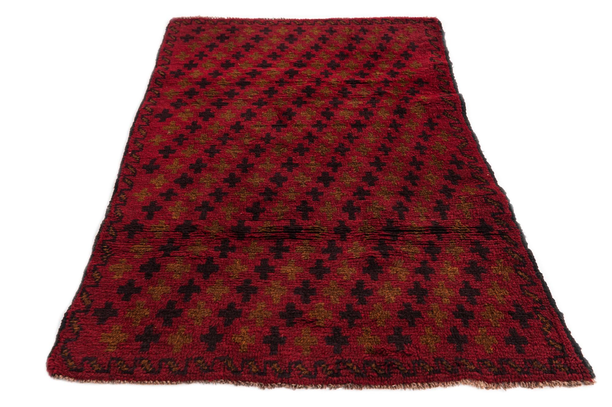 2' 9 x 4' 8 Hand Knotted Balouch Persian Wool Rug